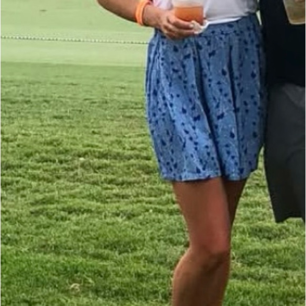 Nordstrom Blue Floral Skirt